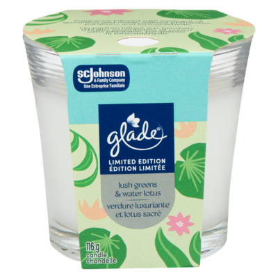 Glade Chandelle verdure luxuriante et lotus sacré édition limitée 1 ea, 7,49 $/1ch