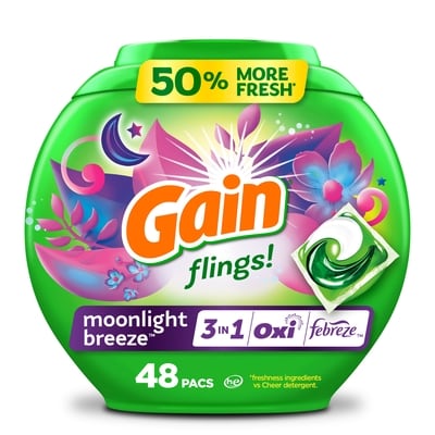 Gain Flings, 48 Ct, Moonlight Breeze Scent 48 ea, $0.37/1ea