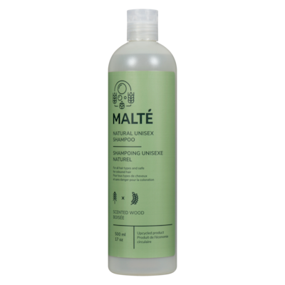 MALTE Natural Unisex Shampoo Scented Wood 500 ml, $2.60/100ml