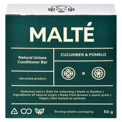 MALTE Natural Unisex Conditioner Bar Cucumber & Pomelo 50 g, $25.98/100g
