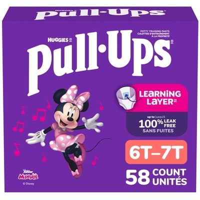 Huggies Sous-vêtements d’entraînement pour filles, 6T–7T (55–75 lb) 58 sous-vêtements 58 ea, 0,98 $/1ch