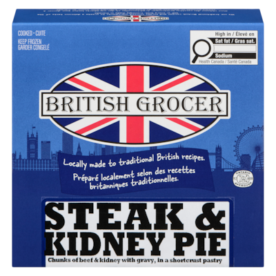 British Grocer Steak & Kidney Pie 250 g, $3.60/100g