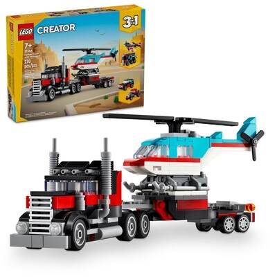 LEGO Jouet Creator Le camion à plateforme avec un hélicoptère 31146 1 ea, 26,99 $/1ch