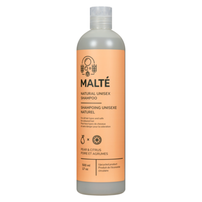 MALTE Natural Unisex Shampoo Pear & Citrus 500 ml, $2.60/100ml