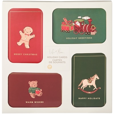 Life at Home Assortiment de 24 cartes de souhaits – jouets rétro 24 ea, 0,60 $/1ch