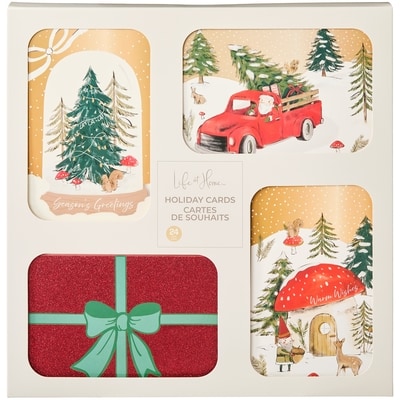 Life at Home Pinwheel Assorted Holiday Cards 24 Pack - New Nostalgia 24 ea, $0.60/1ea