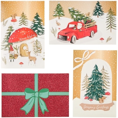 Pinwheel Assorted Holiday Cards 24 Pack - New Nostalgia