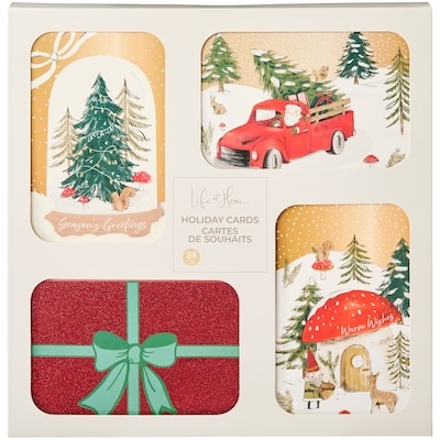 Life at Home Assortiment de 24 cartes de souhaits – nouvelle nostalgie 24 ea, 0,60 $/1ch