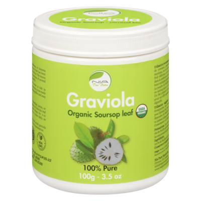 Nia Pure Nature Organic Soursop Leaf Graviola 100 g, $27.99/100g