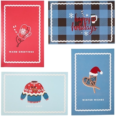 Pinwheel Assorted Holiday Cards 24 Pack - Cozy Canada
