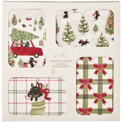 Life at Home Assortiment de 24 cartes de souhaits – terrier écossais 24 ea, 0,60 $/1ch