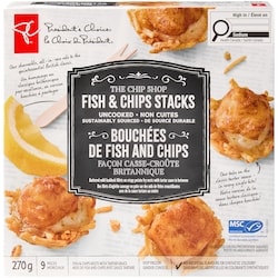 President's Choice The Chip Shop Fish and Chips Stacks 270 g, $3.70/100g