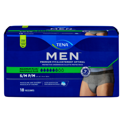 TENA Culotte protectrice maximale plus p/m 18 ea, 1,61 $/1ch