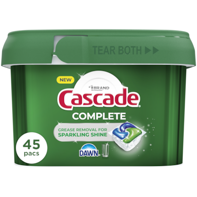 Cascade Détergent pour lave-vaisselle Complete, Frais, 45 u 45 ea, 0,49 $/1ch