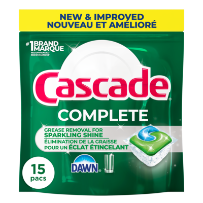 Cascade Complete Dishwasher Detergent Fresh, 15ct 15 ea, $0.67/1ea