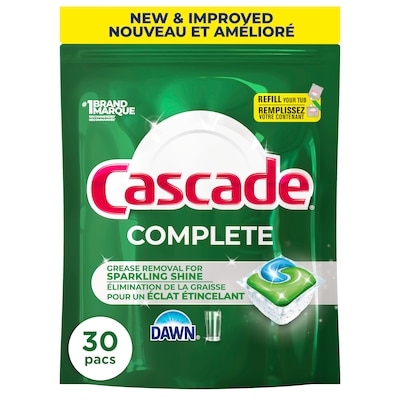 Cascade Complete Dishwasher Detergent Fresh, 30ct 30 ea, $0.50/1ea