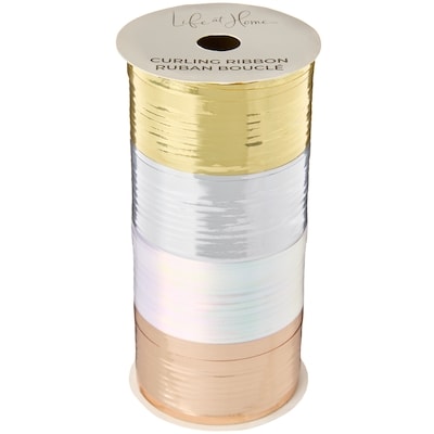 Life at Home Ensemble de 4 rubans bouclés – métallique 1 ea, 3,00 $/1ch