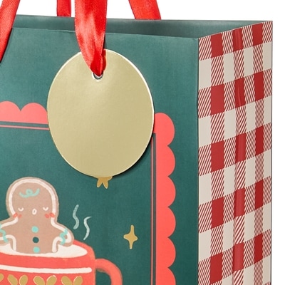Sac-cadeau de taille moyenne&nbsp;–&nbsp;pain d’épice dans une tasse
