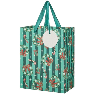 Life at Home Medium Gift Bag - Wreaths 1 ea, $2.00/1ea