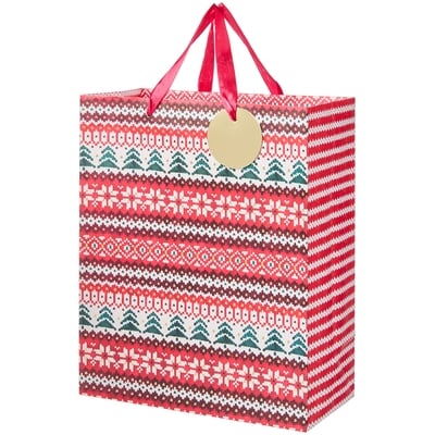 Life at Home Grand sac-cadeau – motif jacquard 1 ea, 2,50 $/1ch