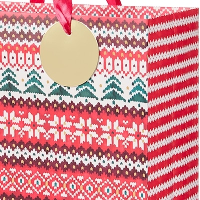 Grand sac-cadeau – motif jacquard