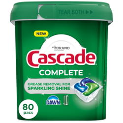Cascade Complete Dishwasher Detergent Fresh, 80ct 80 ea, $0.25/1ea