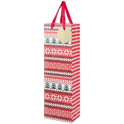 Life at Home Bottle Gift Bag - Fair Isle 1 ea, $2.50/1ea