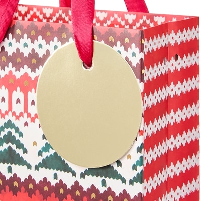 Sac-cadeau pour bouteille – motif jacquard