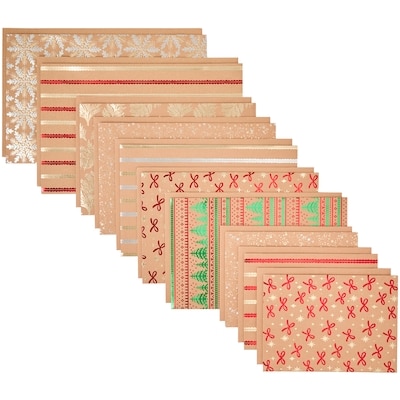 Foldable Kraft Paper Gift Boxes 10 Pack