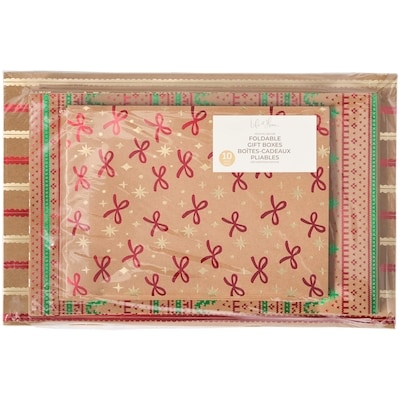Life at Home Lot de 10 boîtes-cadeaux pliables en papier kraft  10 ea, 0,80 $/1ch