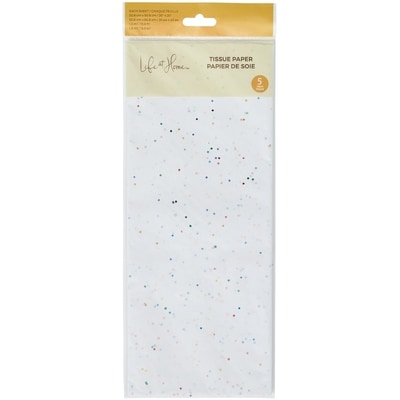 Life at Home Paquet de 5 feuilles de papier de soie – paillettes argentées 1 ea, 2,00 $/1ch