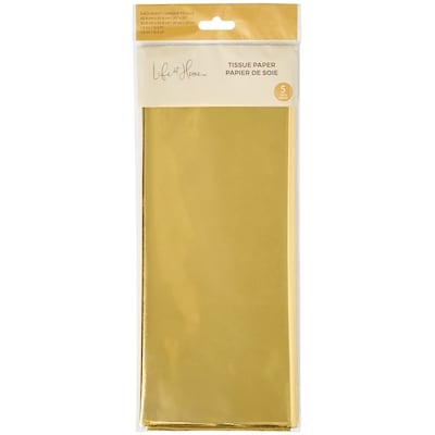 Life at Home Paquet de 5 feuilles de papier de soie – or métallique 1 ea, 2,00 $/1ch