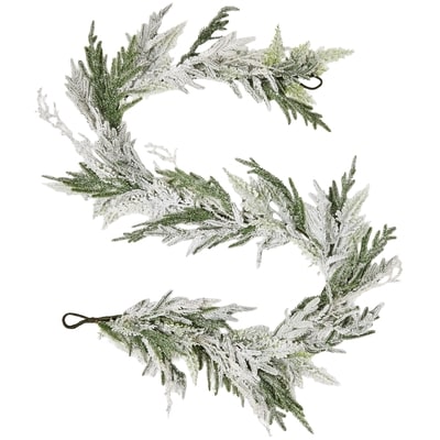 Guirlande des Fêtes avec pin enneigé
