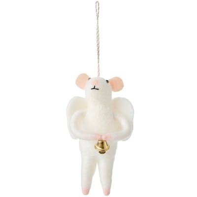 Life at Home Felt Angel Mouse with Bell Ornament 1 ea, $7.00/1ea