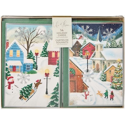null Ensemble de 14 cartes de souhaits assorties – village des Fêtes 1 ea, 10,00 $/1ch
