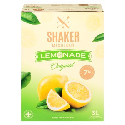 SHAKER MIXOLOGIE Alcoholic Malt Beverage Lemonade Original (ID required at pick-up) 3 l, $0.57/100ml