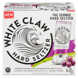 WHITE CLAW Alcoholic Malt Beverage (ID required at pick-up) 6x355.0 ml, $0.75/100ml