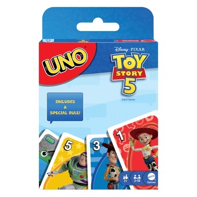 Mattel Games Jeu de Cartes Uno Inspiré du Film Histoire de Jouets 5 de Disney et Pixar Pour enfants, Adultes et Soirées en Familles 1 ea, 10,00 $/1ch