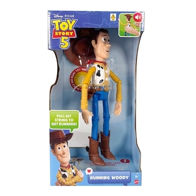 Mattel Games Toy Story 5 Running Woody 12 Inch Action Figure, 50 Plus Sounds 1 ea, $50.00/1ea