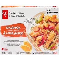 President's Choice Orange Chicken 850 g, $1.41/100g