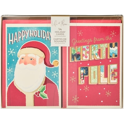 null Ensemble de 14 cartes de souhaits assorties – père Noël 1 ea, 10,00 $/1ch