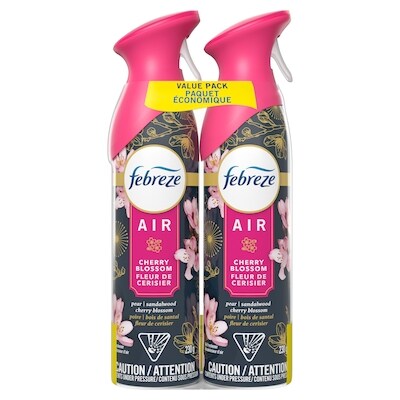 Febreze Assainisseur d’air en vaporisateur, Fleur de cerisier, 2 u 460 g, 1,85 $/100g