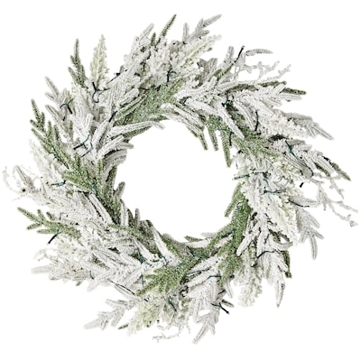 Life at Home Couronne de pin lumineuse enneigée 1 ea, 39,00 $/1ch