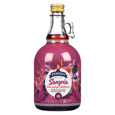 Pepito Boisson de malt alcoolisée original sangria baies sauvages édition limitée (Pièce d’identité requise au moment du ramassage) 1 l, 0,70 $/100ml