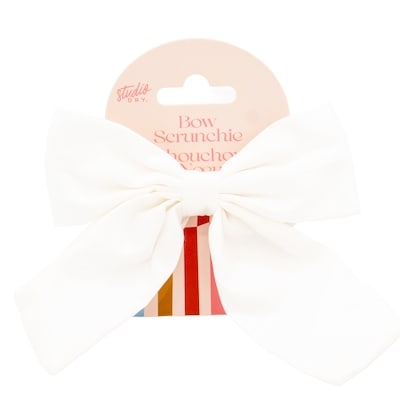 Studio Dry Bow Hair Tie - White 2 ea, $4.00/1ea