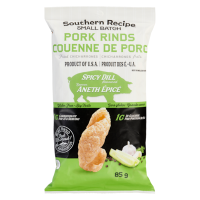 Southern Recipe Small Batch Pork Rinds Spicy Dill Flavoured 85 g, $8.81/100g