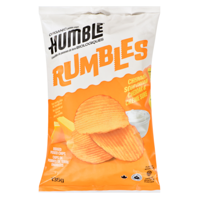 Humble Chips de pommes de terre ondulées cheddar & crème sure 135 g, 3,70 $/100g