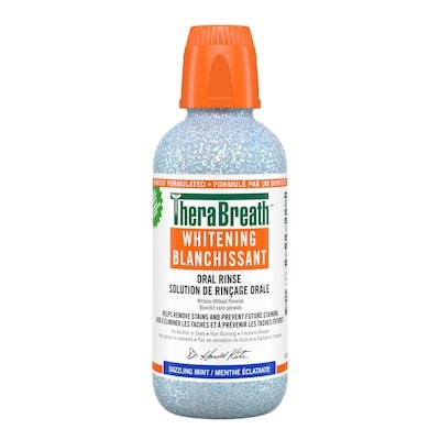 TheraBreath Whitening Oral Rinse Dazzling Mint 473 ml, $2.75/100ml