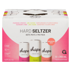 Boisson de malt alcoolisée pétillante hard seltzer boîte mixte (Pièce d’identité requise au moment du ramassage) 12x355.0 ml, 0,63 $/100ml