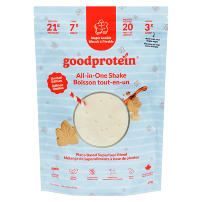 GOOD PROTEIN Plant-Based All-in-One Shake, Maple Cookie 440 g, $7.95/100g